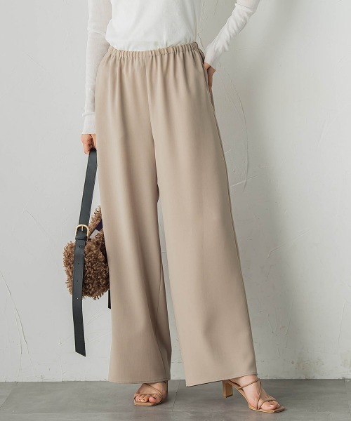 Droite lautreamont（ドロワットロートレアモン）の「強燃2WAYパンツ≪洗濯機で洗える≫（その他パンツ・レディース・ブラック/ベージュ・M）」の18枚目の写真