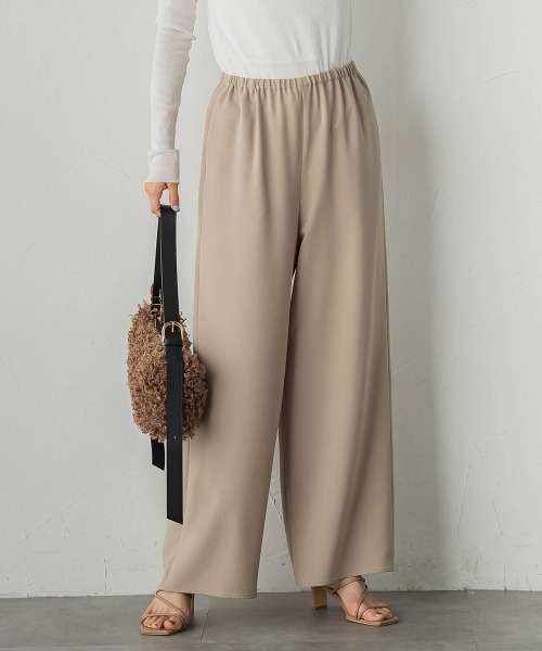 Droite lautreamont（ドロワットロートレアモン）の「強燃2WAYパンツ≪洗濯機で洗える≫（その他パンツ・レディース・ブラック/ベージュ・M）」の19枚目の写真