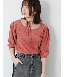 Te chichi TERRASSE（テチチテラス）の「ベロアモール前後2WAYリボンニット《2025autumn catalog item》（ニット/セーター）」