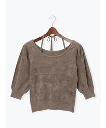 Te chichi TERRASSE（テチチテラス）の「ベロアモール前後2WAYリボンニット《2025autumn catalog item》（ニット/セーター）」