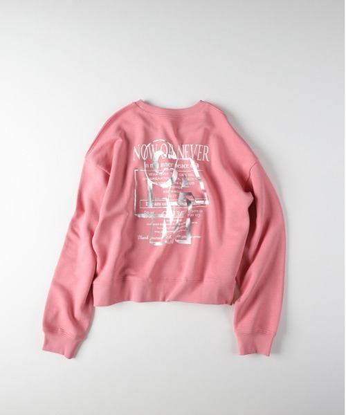 Right-on(ライトオン)の「HONEYSUCKLE ROSE(ハニーサックルローズ)【レディース】グラフィックスウェットプルオーバー(スウェット・レディース・ピンク/ダークグレー/ライトベージュ・S/M/L)」の10枚目の写真