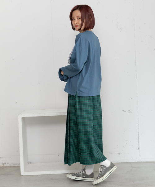 POU DOU DOU（プードゥドゥ）の「異素材ミックスフリルトップス（Tシャツ/カットソー・レディース・オフホワイト/ダークブルー/ダークグレー・M）」の11枚目の写真