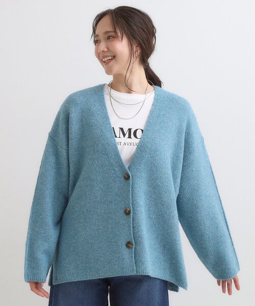 SHOO・LA・RUE(シューラルー)の「【洗濯機可】ふわっと軽く羽織れる オーバーサイズカーディガン(カーディガン/ボレロ・レディース・ブラック/ブラウン系/ライトブルー/チャコールグレー・00)」の17枚目の写真