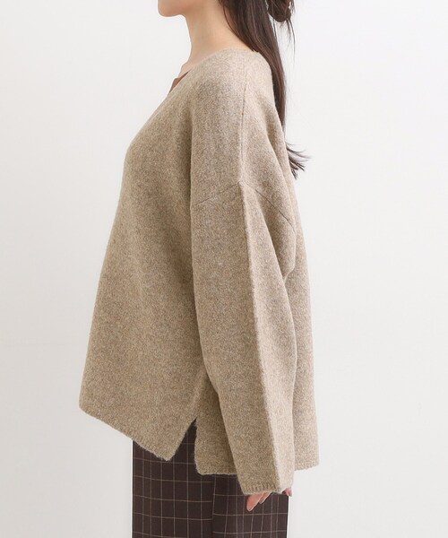 SHOO・LA・RUE(シューラルー)の「【洗濯機可】ふわっと軽く羽織れる オーバーサイズカーディガン(カーディガン/ボレロ・レディース・ブラック/ブラウン系/ライトブルー/チャコールグレー・00)」の22枚目の写真