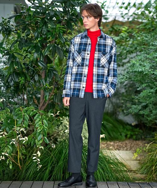 DRESSTERIOR（ドレステリア）の「タータンチェック CPOシャツブルゾン（シャツ/ブラウス・メンズ・イエロー系1/ネイビー系1・90/91/92）」の3枚目の写真