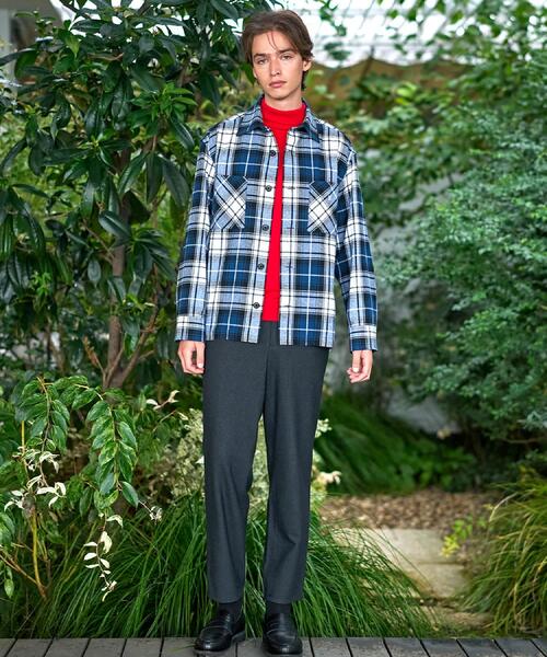 DRESSTERIOR（ドレステリア）の「タータンチェック CPOシャツブルゾン（シャツ/ブラウス・メンズ・イエロー系1/ネイビー系1・90/91/92）」の4枚目の写真