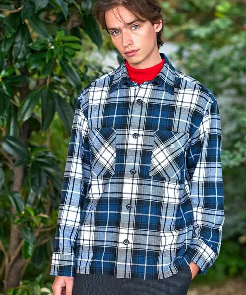 DRESSTERIOR（ドレステリア）の「タータンチェック CPOシャツブルゾン（シャツ/ブラウス・メンズ・イエロー系1/ネイビー系1・90/91/92）」の6枚目の写真