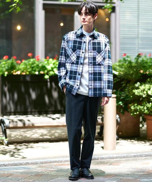 DRESSTERIOR（ドレステリア）の「タータンチェック CPOシャツブルゾン（シャツ/ブラウス・メンズ・イエロー系1/ネイビー系1・90/91/92）」の8枚目の写真