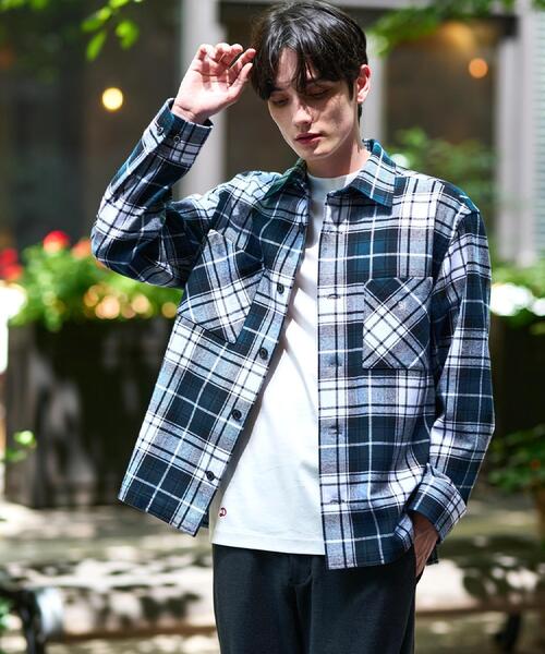DRESSTERIOR（ドレステリア）の「タータンチェック CPOシャツブルゾン（シャツ/ブラウス・メンズ・イエロー系1/ネイビー系1・90/91/92）」の10枚目の写真
