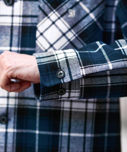 DRESSTERIOR（ドレステリア）の「タータンチェック CPOシャツブルゾン（シャツ/ブラウス・メンズ・イエロー系1/ネイビー系1・90/91/92）」の15枚目の写真