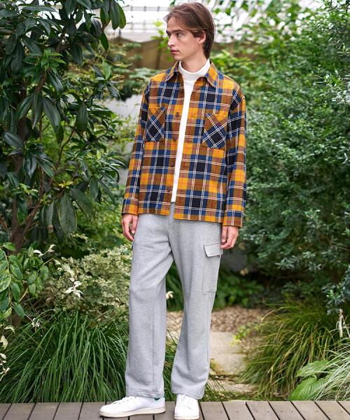 DRESSTERIOR（ドレステリア）の「タータンチェック CPOシャツブルゾン（シャツ/ブラウス・メンズ・イエロー系1/ネイビー系1・90/91/92）」の18枚目の写真