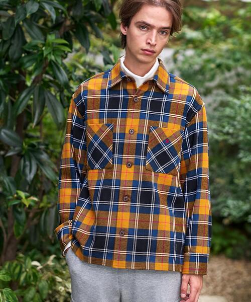 DRESSTERIOR（ドレステリア）の「タータンチェック CPOシャツブルゾン（シャツ/ブラウス・メンズ・イエロー系1/ネイビー系1・90/91/92）」の20枚目の写真