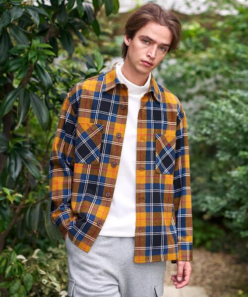 DRESSTERIOR（ドレステリア）の「タータンチェック CPOシャツブルゾン（シャツ/ブラウス・メンズ・イエロー系1/ネイビー系1・90/91/92）」の22枚目の写真