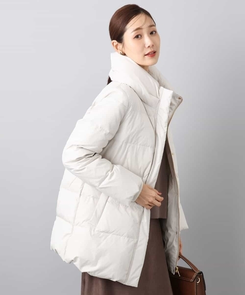 ベーシックタフタ ミドルダウンコート/撥水加工（ダウンジャケット