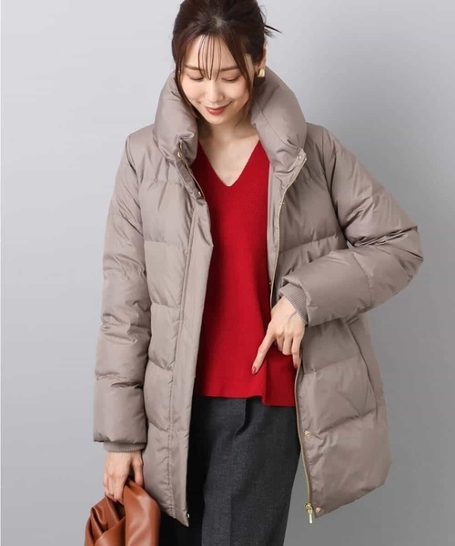 ベーシックタフタ ミドルダウンコート/撥水加工（ダウンジャケット