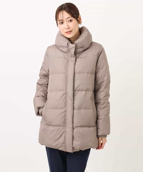 ベーシックタフタ ミドルダウンコート/撥水加工（ダウンジャケット