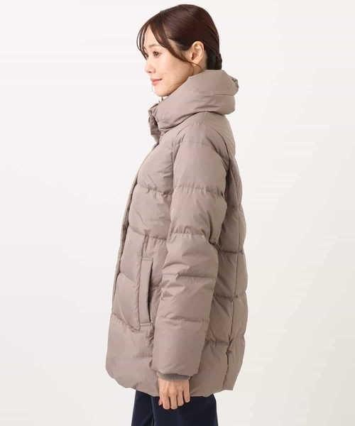 ベーシックタフタ ミドルダウンコート/撥水加工（ダウンジャケット