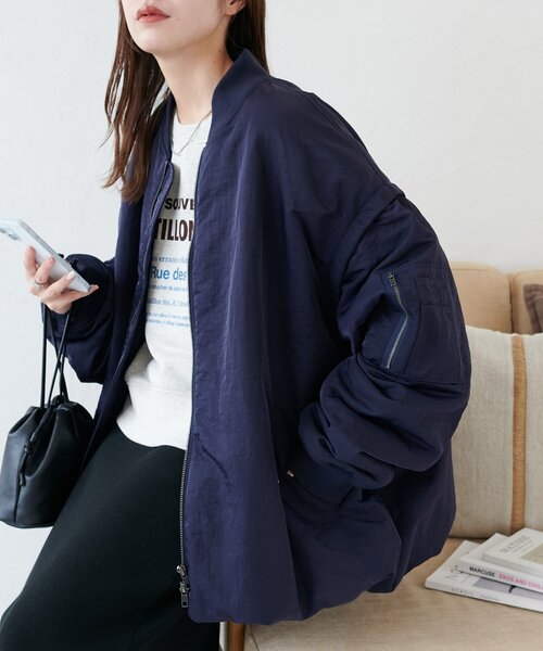 ユニセックス】デタッチャブル2WAYメモリーボンバージャケット