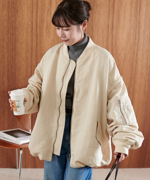 新品未使用 discoat デタッチャブル2WAYメモリーボンバージャケット ユニセックス】デタッチャブル2WAYメモリーボンバージャケット