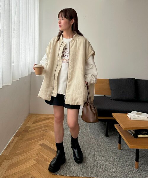 ユニセックス】デタッチャブル2WAYメモリーボンバージャケット