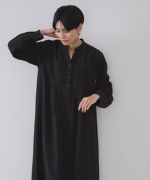 バックプリーツワンピース【洗濯機OK】