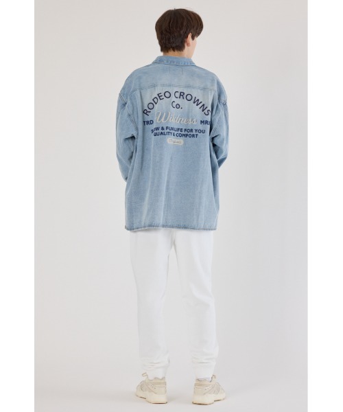 RODEO CROWNS WIDE BOWL（ロデオクラウンズワイドボウル）の「Blackletter パンツ（スウェットパンツ・メンズ・ブラック/ホワイト/杢グレー・LARGE/MEDIUM）」の11枚目の写真