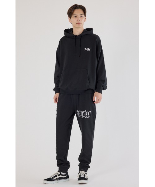 RODEO CROWNS WIDE BOWL（ロデオクラウンズワイドボウル）の「Blackletter パンツ（スウェットパンツ・メンズ・ブラック/ホワイト/杢グレー・LARGE/MEDIUM）」の15枚目の写真