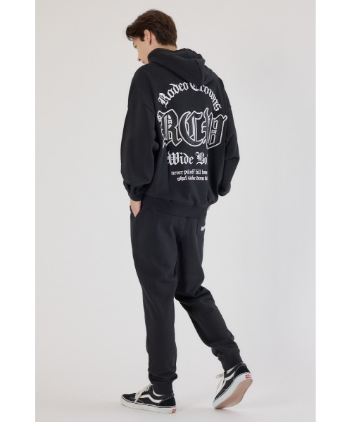RODEO CROWNS WIDE BOWL（ロデオクラウンズワイドボウル）の「Blackletter パンツ（スウェットパンツ・メンズ・ブラック/ホワイト/杢グレー・LARGE/MEDIUM）」の17枚目の写真