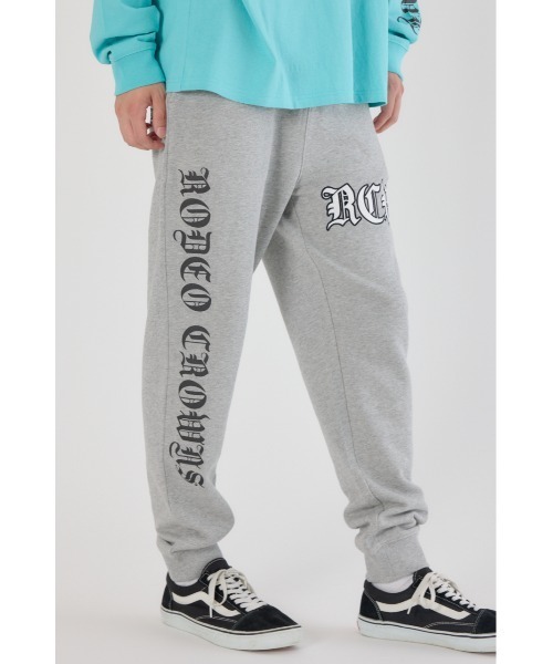 RODEO CROWNS WIDE BOWL（ロデオクラウンズワイドボウル）の「Blackletter パンツ（スウェットパンツ・メンズ・ブラック/ホワイト/杢グレー・LARGE/MEDIUM）」の19枚目の写真