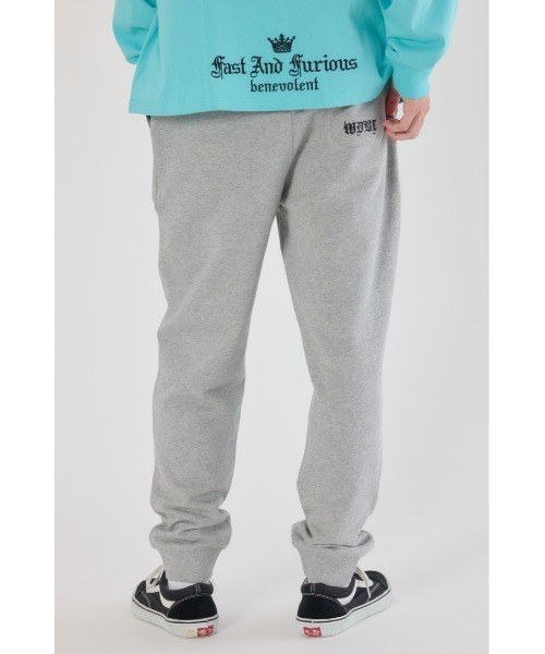 RODEO CROWNS WIDE BOWL（ロデオクラウンズワイドボウル）の「Blackletter パンツ（スウェットパンツ・メンズ・ブラック/ホワイト/杢グレー・LARGE/MEDIUM）」の21枚目の写真