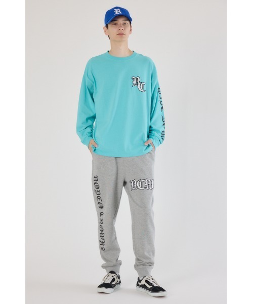 RODEO CROWNS WIDE BOWL（ロデオクラウンズワイドボウル）の「Blackletter パンツ（スウェットパンツ・メンズ・ブラック/ホワイト/杢グレー・LARGE/MEDIUM）」の22枚目の写真