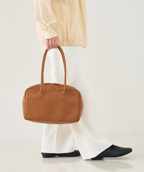 collex（コレックス）の「レザーミニボストンバッグ（ボストンバッグ・レディース・ブラック/ベージュ/キャメル・フリー）」の11枚目の写真