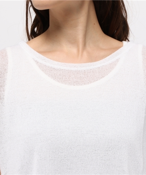 OUTLET（アウトレット）の「【Discoat Parisien】前後リバレースタンクA/S（Tシャツ/カットソー・レディース・オフホワイト・MEDIUM）」の9枚目の写真