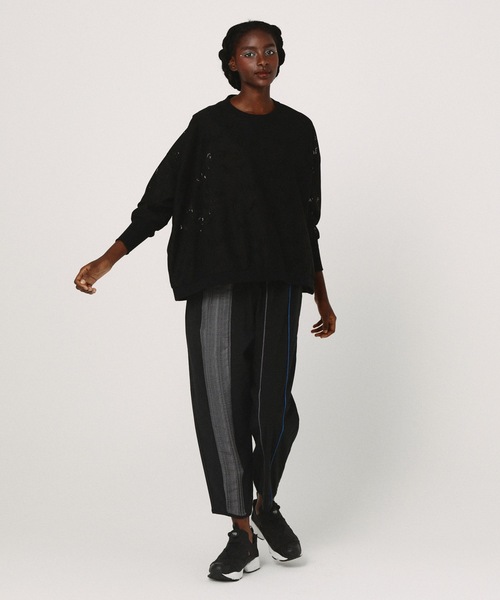 bedsidedrama（ベットサイドドラマ）の「Mixed Frill Pants（その他パンツ・レディース・ナチュラル/ブラック・1）」の5枚目の写真