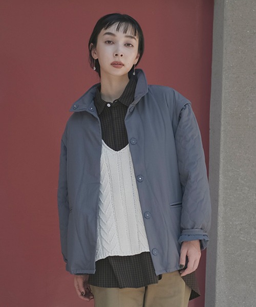 daily CLIP】2WAYキルティングブルゾン