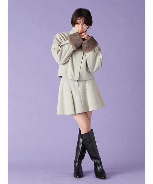 LILY BROWN(リリーブラウン)の「フレアミニスカート(スカート・レディース・ミント/ブラック/アイボリー・1/0)」の8枚目の写真