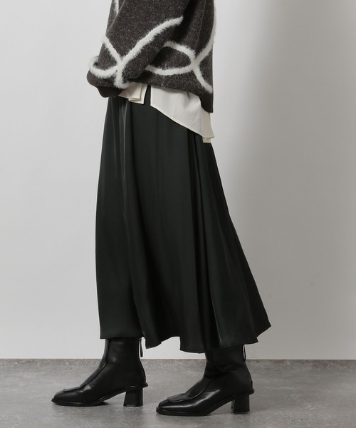 LAKOLE（ラコレ）の「ギャザーロングスカート / 602340（スカート・レディース・ブラウン/ブラック/スカイブルー・FREE）」の5枚目の写真