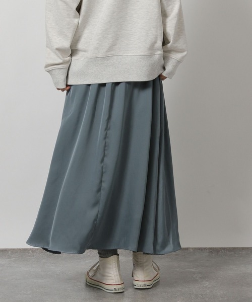LAKOLE（ラコレ）の「ギャザーロングスカート / 602340（スカート・レディース・ブラウン/ブラック/スカイブルー・FREE）」の8枚目の写真