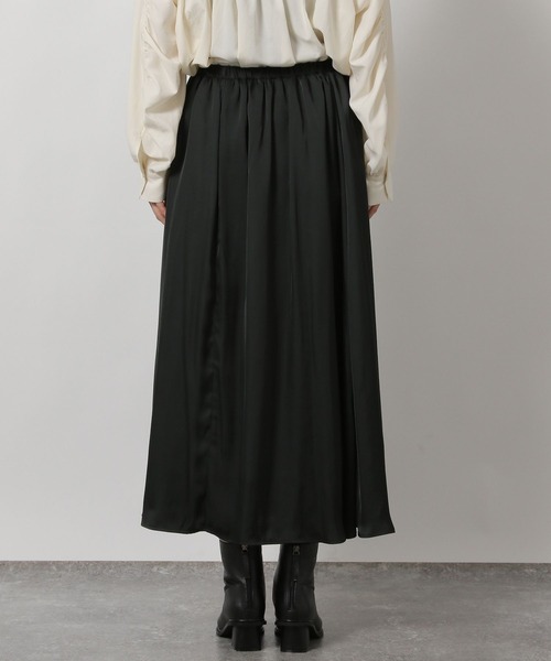 LAKOLE（ラコレ）の「ギャザーロングスカート / 602340（スカート・レディース・ブラウン/ブラック/スカイブルー・FREE）」の15枚目の写真