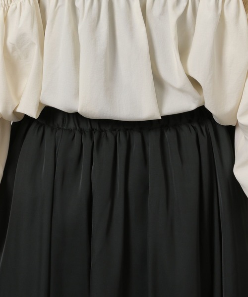 LAKOLE（ラコレ）の「ギャザーロングスカート / 602340（スカート・レディース・ブラウン/ブラック/スカイブルー・FREE）」の18枚目の写真