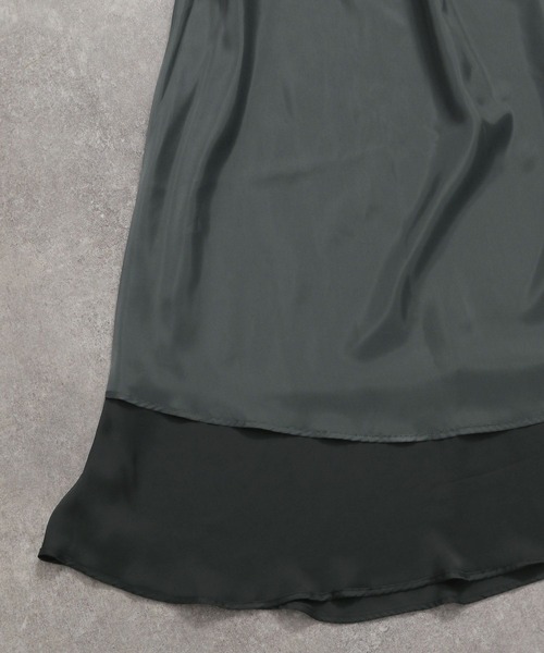 LAKOLE（ラコレ）の「ギャザーロングスカート / 602340（スカート・レディース・ブラウン/ブラック/スカイブルー・FREE）」の9枚目の写真