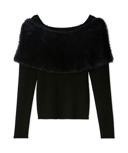 フレイアイディー　ファーケープニット　完売　今期　新品未使用タグ付 FRAY I.D（フレイ・アイディー） ニット セーター ファーケープニット