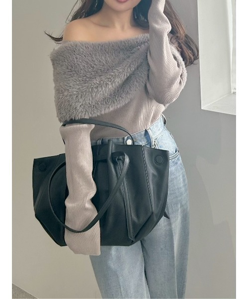 セール】ファーケープニット（ニット/セーター）｜FRAY I.D（フレイ