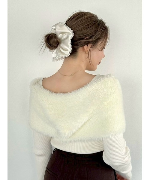 セール】ファーケープニット（ニット/セーター）｜FRAY I.D（フレイ