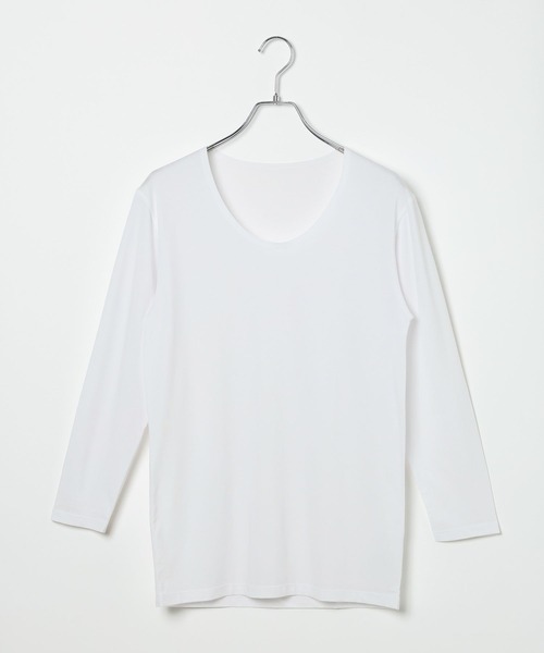 GLOBAL WORK(グローバルワーク)の「Fffit エフィット/やわらかストレッチ温度調節Tシャツ/長袖/598070(Tシャツ/カットソー・メンズ・ライトベージュ/ブラック/ホワイト・X-LARGE/MEDIUM/SMALL/LARGE)」の4枚目の写真