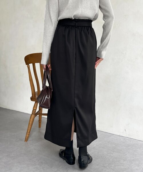 Chez toi（シェトワ）の「ベルト見えスカート（スカート・レディース・ブラウン/グリーン/ブラック・FREE）」の8枚目の写真