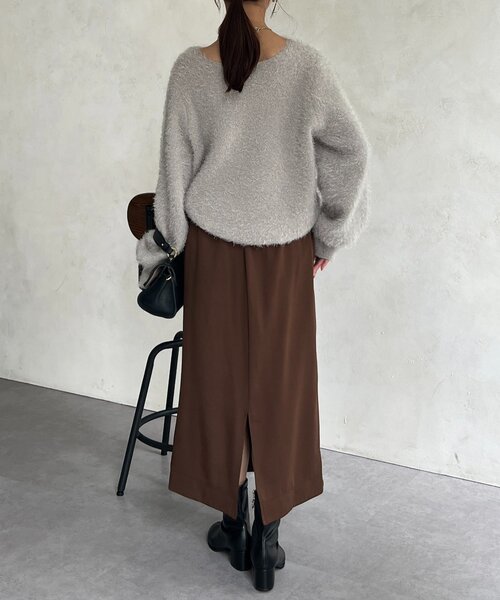 Chez toi（シェトワ）の「ベルト見えスカート（スカート・レディース・ブラウン/グリーン/ブラック・FREE）」の17枚目の写真