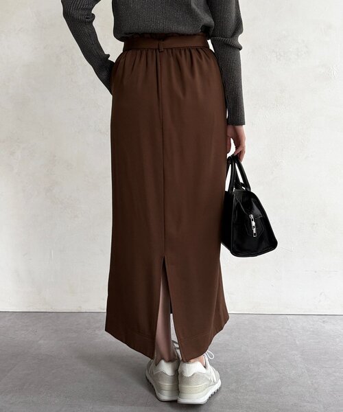 Chez toi（シェトワ）の「ベルト見えスカート（スカート・レディース・ブラウン/グリーン/ブラック・FREE）」の20枚目の写真