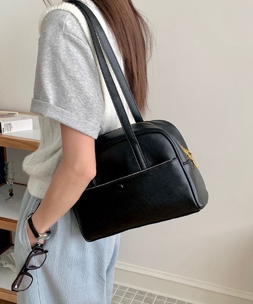 セール】フロントポケットロングハンドルボストンバッグ（ボストン