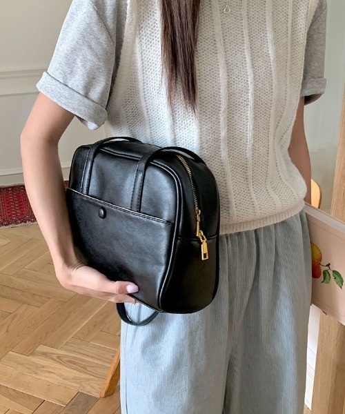 セール】フロントポケットロングハンドルボストンバッグ（ボストン